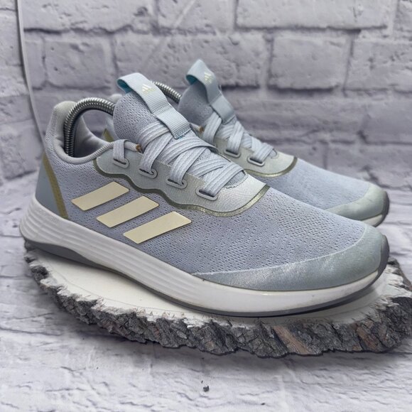 Adidas Womens Qt Racer Sport FY5673 Blue Running Shoes Sneakers Size 9.5 - Picture 1 of 13